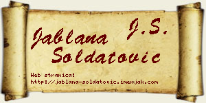 Jablana Soldatović vizit kartica